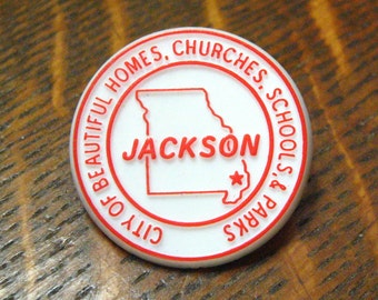 Pin de lapela de lembrança vintage de Jackson Mississippi