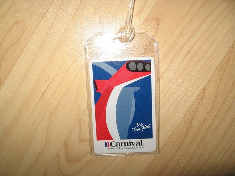 Carnival Cruise Line Luggage Tag The Fun Ships Boat Playing Etsy