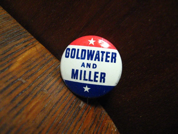 Barry Goldwater William Miller 1964 Button - image 1