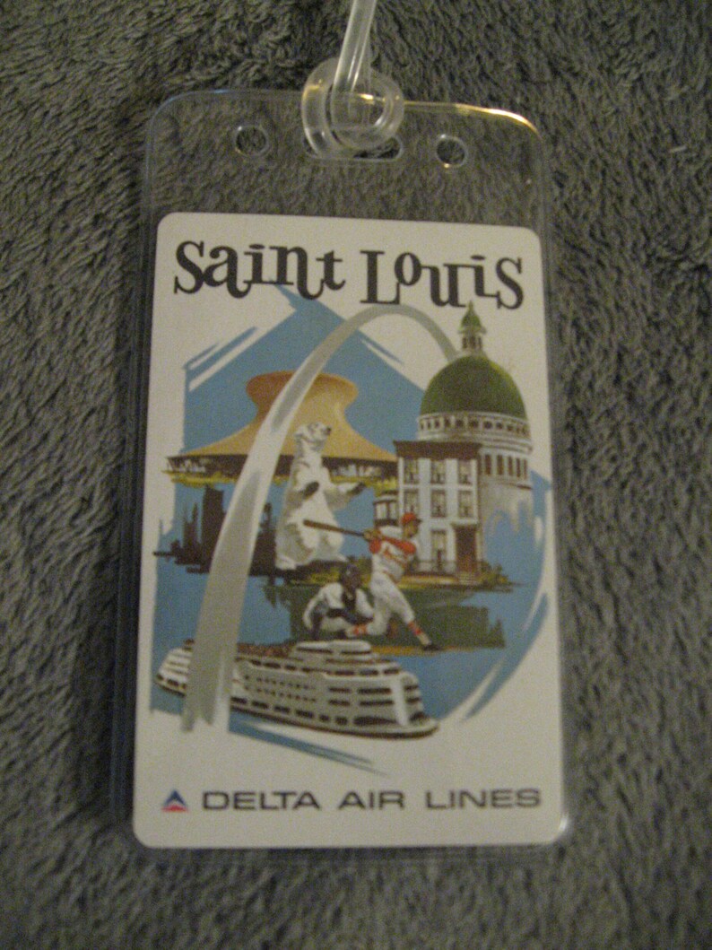 Delta STL Luggage Tags Delta Airlines DL St. Saint Louis Etsy