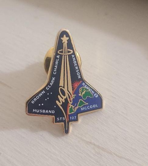 Sts Service Pin STS-107 Space Shuttle 2003 Memorial Boeing Lapel Pin - Vintage NASA ...