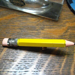 Yellow Number # 2 Pencil Vintage Lapel Pin Brooch