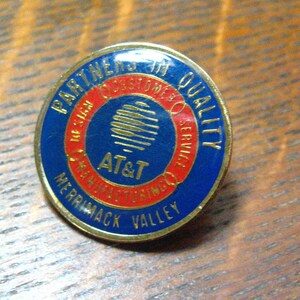AT&T Merrimack Valley Works Vintage 1980's Lapel Pin