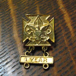 Boy Scouts Of America Vintage One Year Lapel Pin