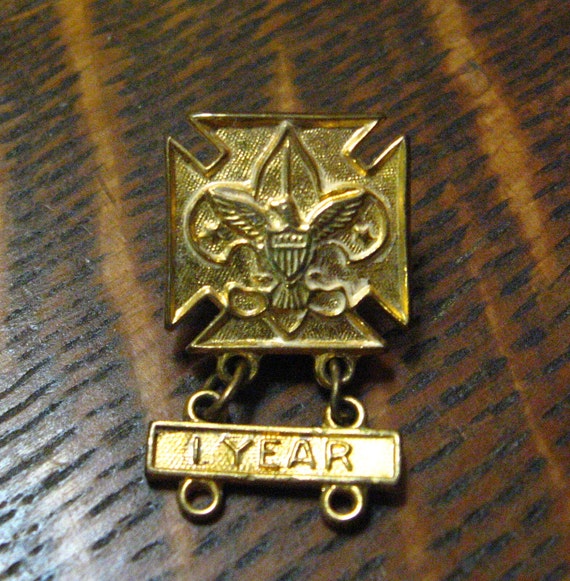 Boy Scouts Of America Vintage One Year Lapel Pin