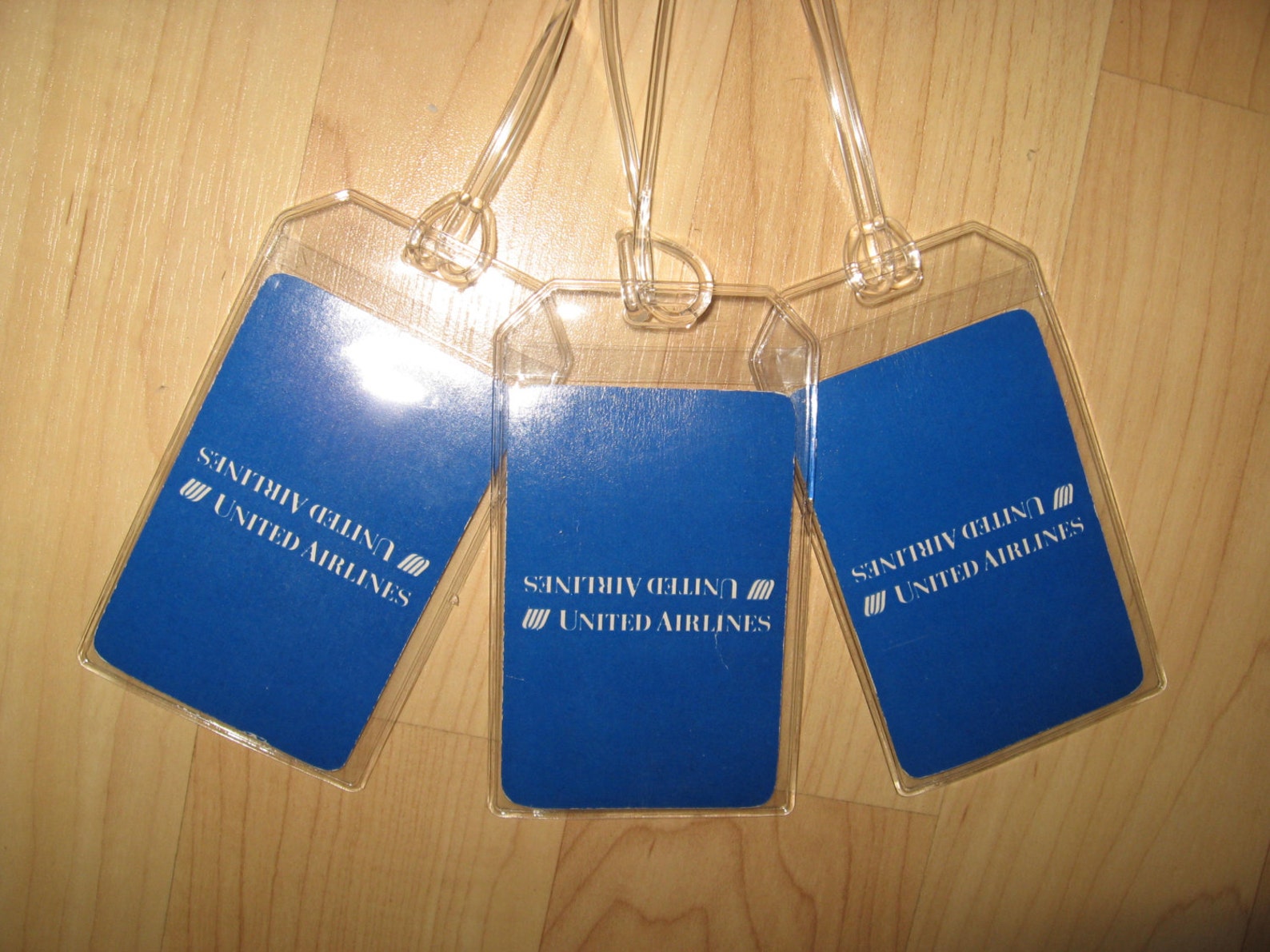 United Airlines Luggage Tags Vintage Tulip Logo Blue UAL Etsy