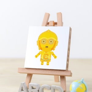 C is for C3PO Star Wars Alphabet ABC Blocks, Star Wars Nursery Wall Art, Star Wars Kids Room Decor, Star Wars Gifts, Star Wars Droid Art C for C-3PO