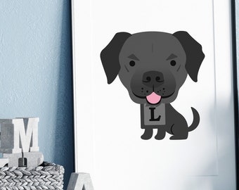 L is for Labrador Retriever | Alphabet ABC Blocks, Black Lab, Labrador Retriever Gifts, Black Lab Gifts, Black Labrador, Dog Memorial Gifts