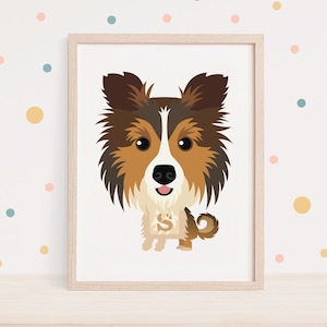 S ist für Sheltie, Shetland Sheepdog | Alphabet ABC Blöcke, Sheltie Kunst, Sheltie Geschenk, Sheltie Mama, Sheltie Wandkunst, Sheltie Druck, Hund Papa