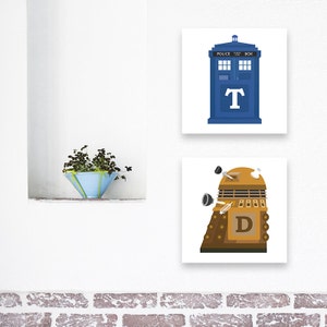 Doctor Who wall art Doctor Who print Dalek, Doctor Who baby, Doctor Who nursery, Dr Who decor Doctor Who bedroom ABC bamboo wall art image 4