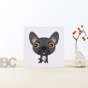 French Bulldog Custom Baby Shower Gift, Alphabet ABC Blocks Pet Portrait Art Commission, Personalized Dog Nursery Wall Art for Frenchie Mom imagen 2