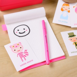 Juego de tarjetas Happy Manners de 43 // Tarjetas flash educativas y de aprendizaje de buenos modales // Arte de pared para niños Decoración de la habitación de los niños