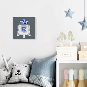 R is for R2-D2 Star Wars Alphabet, ABC Block, Star Wars Nursery Wall Art, Star Wars Kids Decor, Star Wars Droid Art, Star Wars Gifts image 3