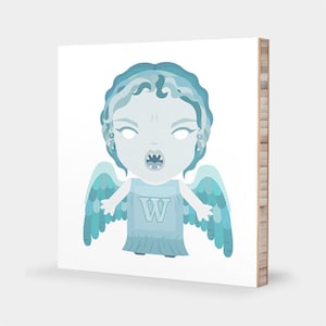 Doctor Who wall art | Doctor Who print - Weeping Angel, Dr Who decor, Doctor Who bedroom, Doctor Who gift - Doctor Who ABC bamboo wall art