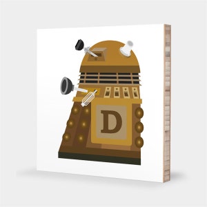 Doctor Who wall art Doctor Who print Dalek, Doctor Who baby, Doctor Who nursery, Dr Who decor Doctor Who bedroom ABC bamboo wall art image 1