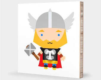 Arte de Thor / Decoración infantil de superhéroes, Arte del alfabeto, Regalo de superhéroe para bebé, Decoración infantil de los Vengadores, Arte de pared infantil de superhéroes, ABC de superhéroes para bebés