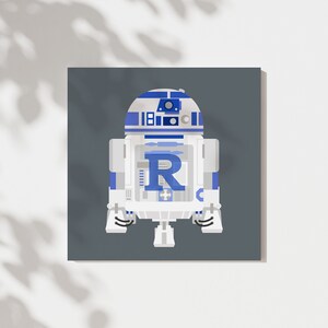 R is for R2-D2 Star Wars Alphabet, ABC Block, Star Wars Nursery Wall Art, Star Wars Kids Decor, Star Wars Droid Art, Star Wars Gifts image 4