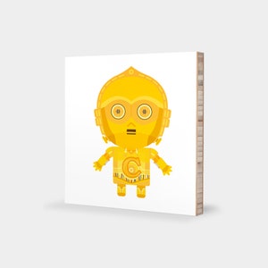 C is for C3PO Star Wars Alphabet ABC Blocks, Star Wars Nursery Wall Art, Star Wars Kids Room Decor, Star Wars Gifts, Star Wars Droid Art image 7