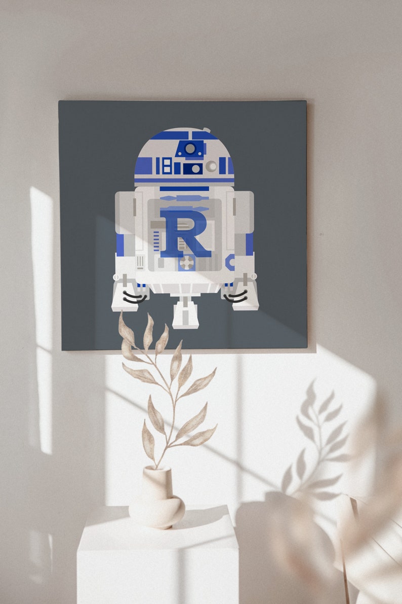 R is for R2-D2 Star Wars Alphabet, ABC Block, Star Wars Nursery Wall Art, Star Wars Kids Decor, Star Wars Droid Art, Star Wars Gifts image 6