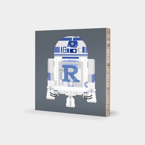R is for R2-D2 Star Wars Alphabet, ABC Block, Star Wars Nursery Wall Art, Star Wars Kids Decor, Star Wars Droid Art, Star Wars Gifts image 7