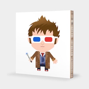 Doctor Who wall art | Doctor Who print - 10th Doctor, Doctor Who baby, Doctor Who nursery, David Tennant - Doctor Who ABC bamboo wall art