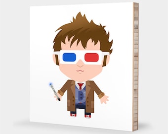 Doctor Who wall art | Doctor Who print - 10th Doctor, Doctor Who baby, Doctor Who nursery, David Tennant - Doctor Who ABC bamboo wall art