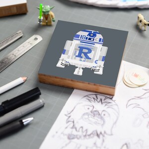 R is for R2-D2 Star Wars Alphabet, ABC Block, Star Wars Nursery Wall Art, Star Wars Kids Decor, Star Wars Droid Art, Star Wars Gifts image 5