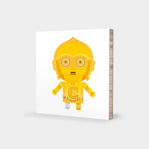 C is for C3PO Star Wars Alphabet ABC Blocks, Star Wars Nursery Wall Art, Star Wars Kids Room Decor, Star Wars Gifts, Star Wars Droid Art image 8