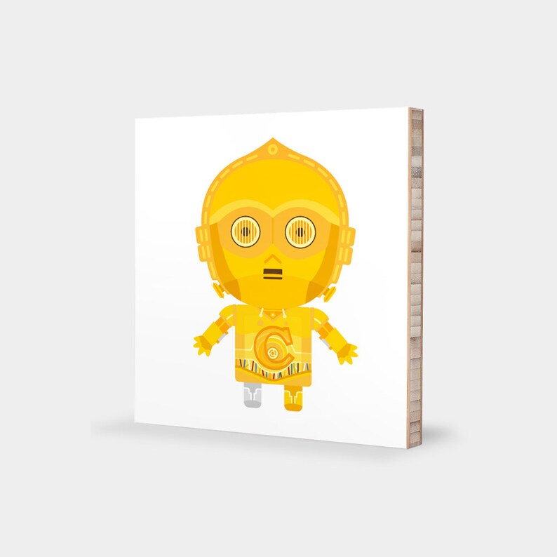 C is for C3PO Star Wars Alphabet ABC Blocks, Star Wars Nursery Wall Art, Star Wars Kids Room Decor, Star Wars Gifts, Star Wars Droid Art image 8