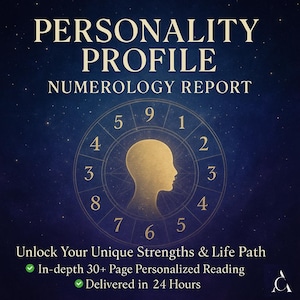 30 Page Personalized Numerology Report | Personality Profile | Life Path, Traits, Strengths & Soul Purpose