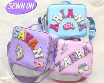 Personalisierte Lunch Bag mit Gurt Personalisierte Lunch Box Tasche Chenille Patches
