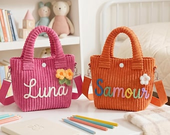 Toddler Purse With Name Personalised Kids Crossbody Bag Custom Girl Birthday Gift Monogram Child Mini Bag First Purse Gift for Toddler Girl