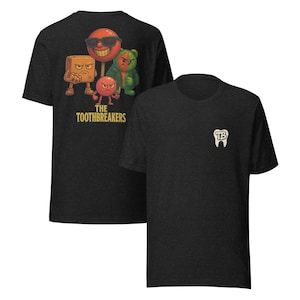 Toothbreakers Gang Shirt - Comic T-shirt met print op de rug en logo op de voorkant | Grappig cadeau | Streetwear Unisex
