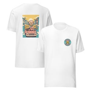 Maglietta Sugar Cartel – Banda di fumetti in un'auto da fuga – Streetwear retrò con umorismo