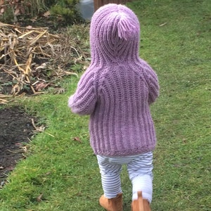 Chunky Brioche Baby Jacket Knitting Pattern: Hooded Design (Digital Download)