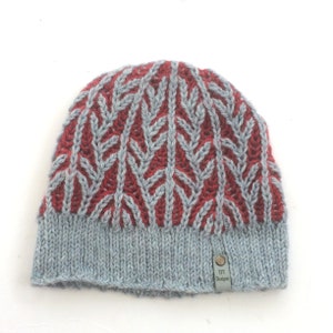 Hat Knitting Pattern , Brioche knit , unisex slouchy beanie pattern , knitting fashion pattern , hand knit gift for knitters , downloadable image 3