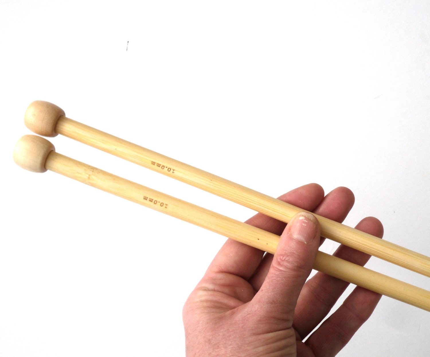 9mm & 10mm Knitting needles bamboo wooden needles 35 cm long Etsy