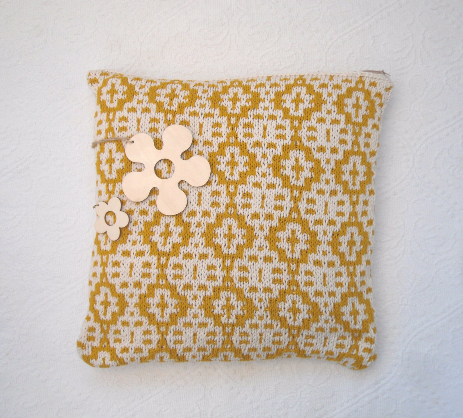 Hand Knitted Cushion Cover / Pillow Pattern Digital Download Etsy