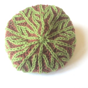 Hat Knitting Pattern , Brioche knit , unisex slouchy beanie pattern , knitting fashion pattern , hand knit gift for knitters , downloadable image 2