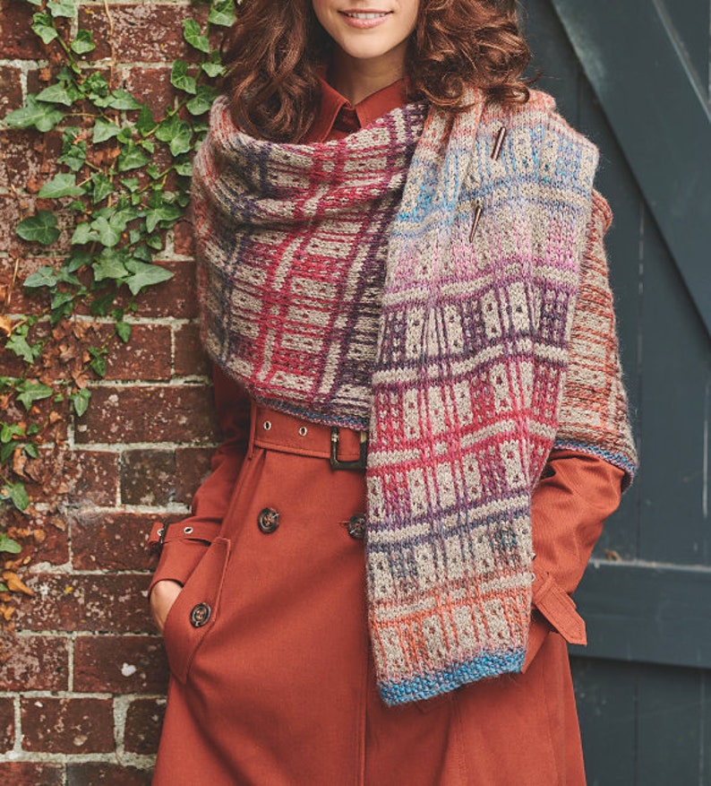 Knitting Pattern for Tartan Wrap Scottish Shawl Slip Stitch Etsy UK