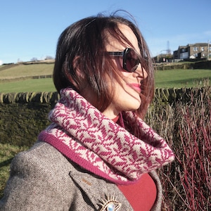 Fair Isle Cowl Knitting Pattern: Stranded Knit Snood (PDF Pattern)