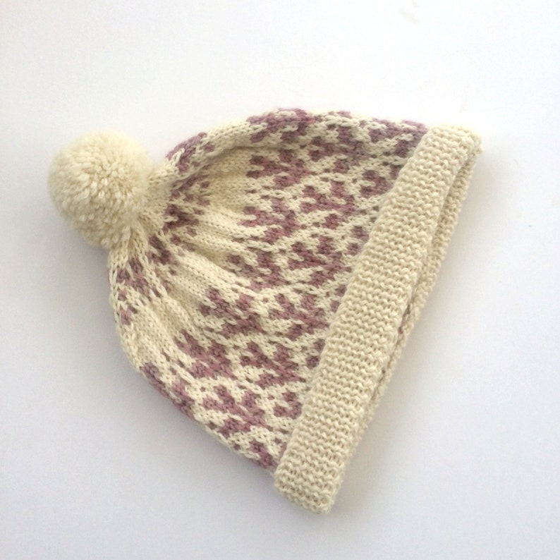 winter accessory gift for her hand knitted alpaca hat ladies beanie hat hand knit accessories pom pom hat Sprig Beanie hat