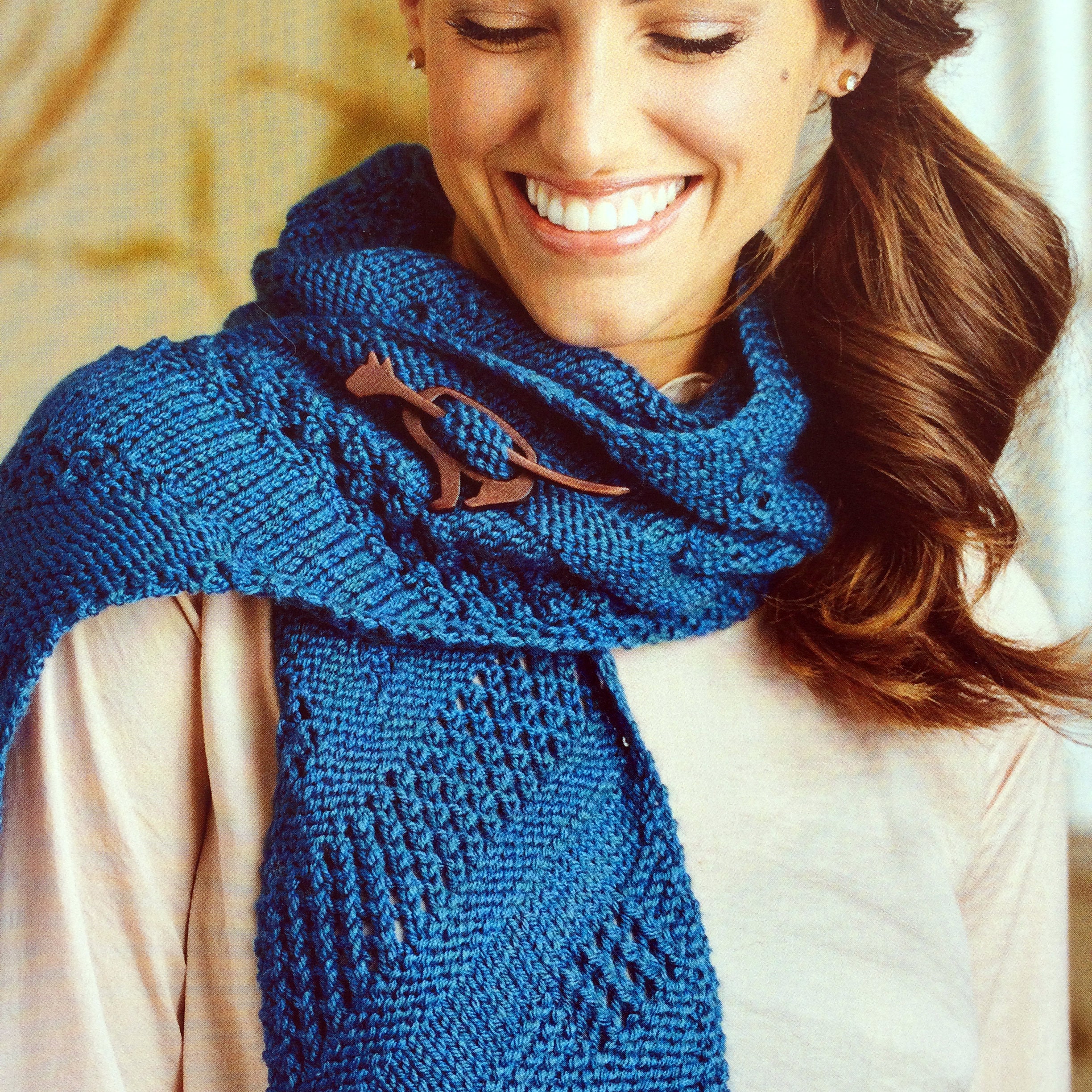 Lace Scarf Knitting Pattern: DK Yarn Sampler (PDF Download) UK designer, image size:2448x2448