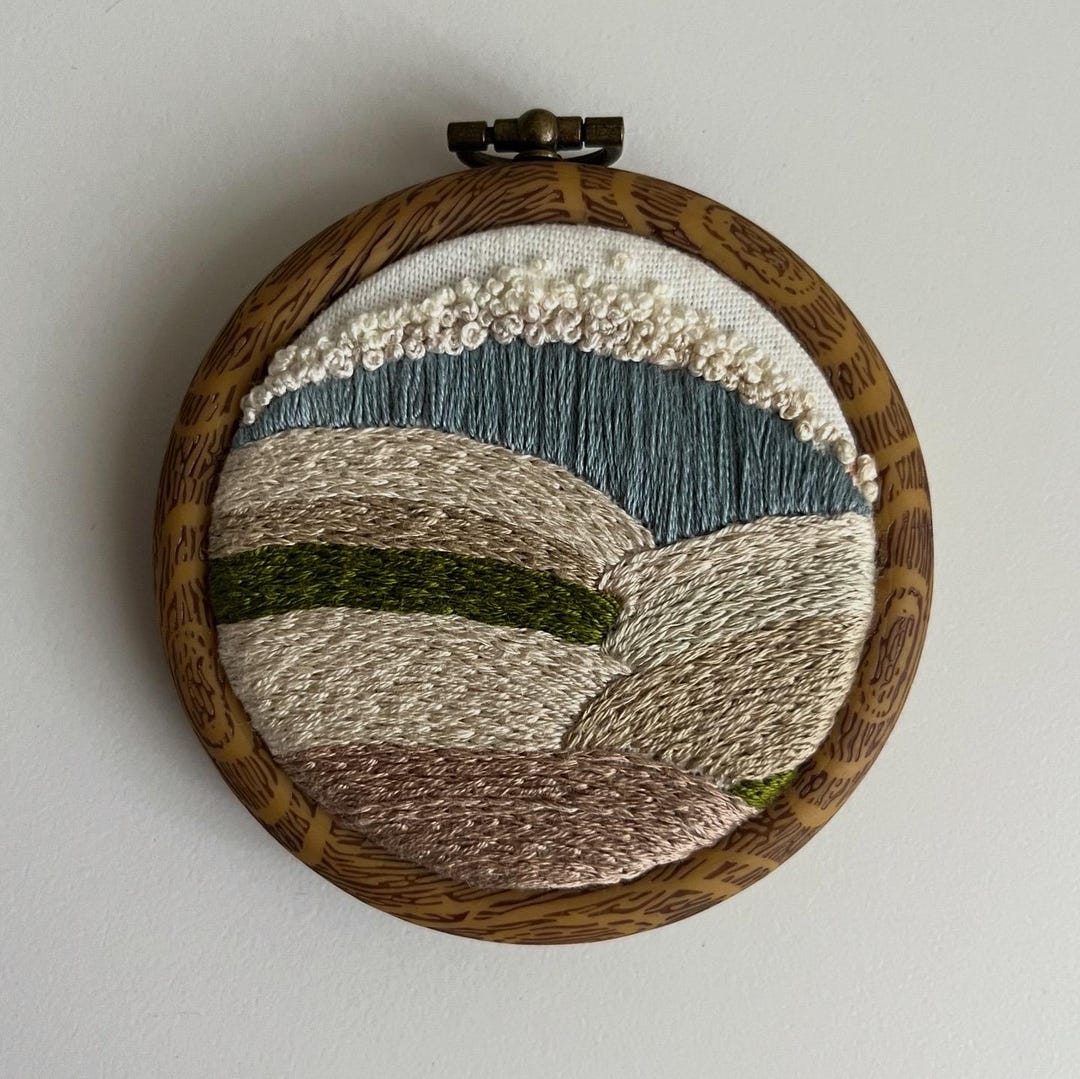 Mini Embroidery Hoop Art: Hand-stitched Fiber Art Decor - Etsy