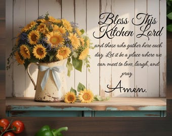 Sonnenblumen-Schneidebrett Sublimationsdesign - Glückliches Familienrezept Schneidebrett PNG - Rustikales Blumenküchendekor - Digitaler Download
