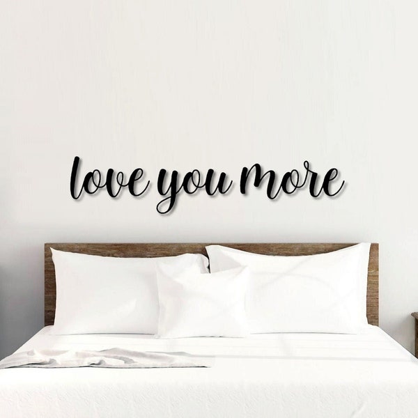 Love You More Metal Sign Etsy