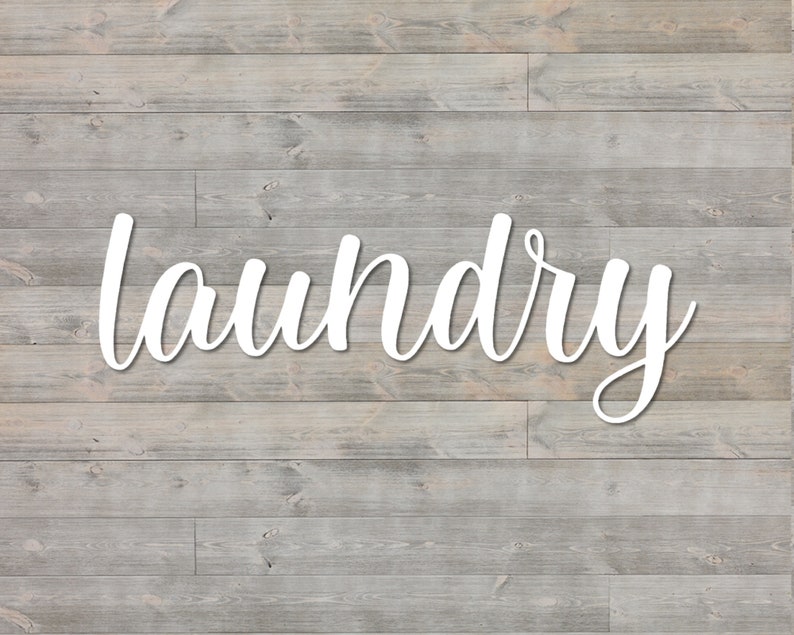 Laundry Metal Word Art Kembara Script Word Art Indoor Etsy