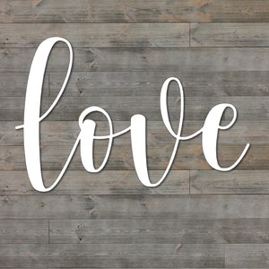 Love Metal Word Art | Honey Script Word Art | Indoor Outdoor Love Metal Sign | Love Metal Wall Art | Farmhouse Decor | Love Word Art