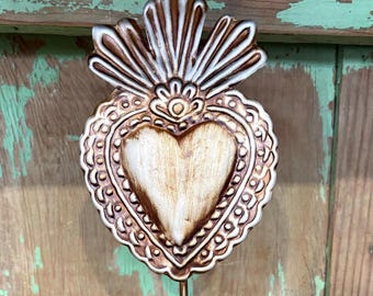 セイクリッドハート アイアンキャンドルホルダー – 12インチ 祭壇アクセント