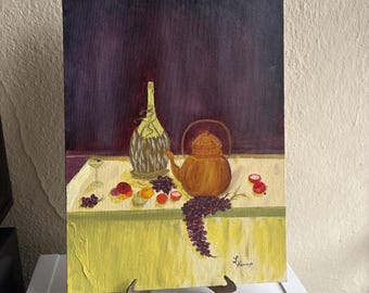 Original Still Life Painting on Board